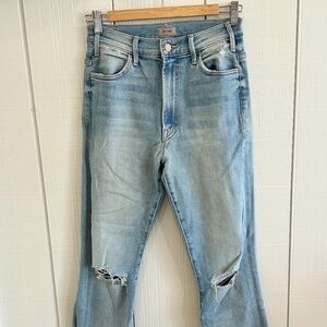 MOTHER Mid Rise Dazzler Ankle Fray - Weekend Warrior